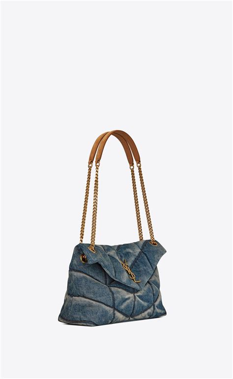 ysl bag puffer|YSL small denim puffer bag.